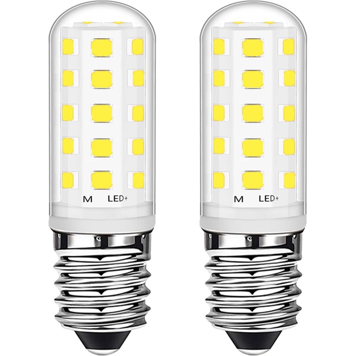 Jormftte E14 LED izzó 360LM, 28W-33W-nak megfelelő, hideg fehér 6000K, 2 darabos készlet