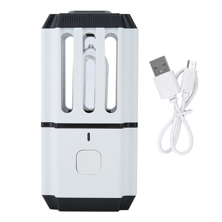 Lampa de dezinfectare UV reincarcabila USB, Fokelyi, sterilizare duala, dimensiuni 5.5x5.5x11.5cm