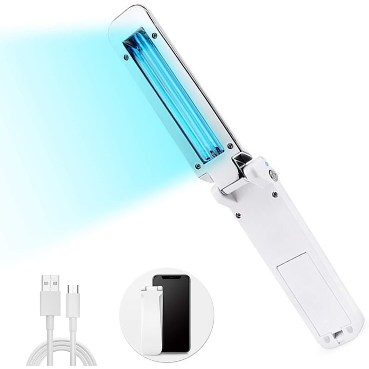 Лампа UV, Преносима, Пластмаса, 3W