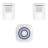 Sistem de alarma cu senzor de miscare, 2 senzori si 1 receptor, 38 tonuri de sonerie, wireless, pentru interior