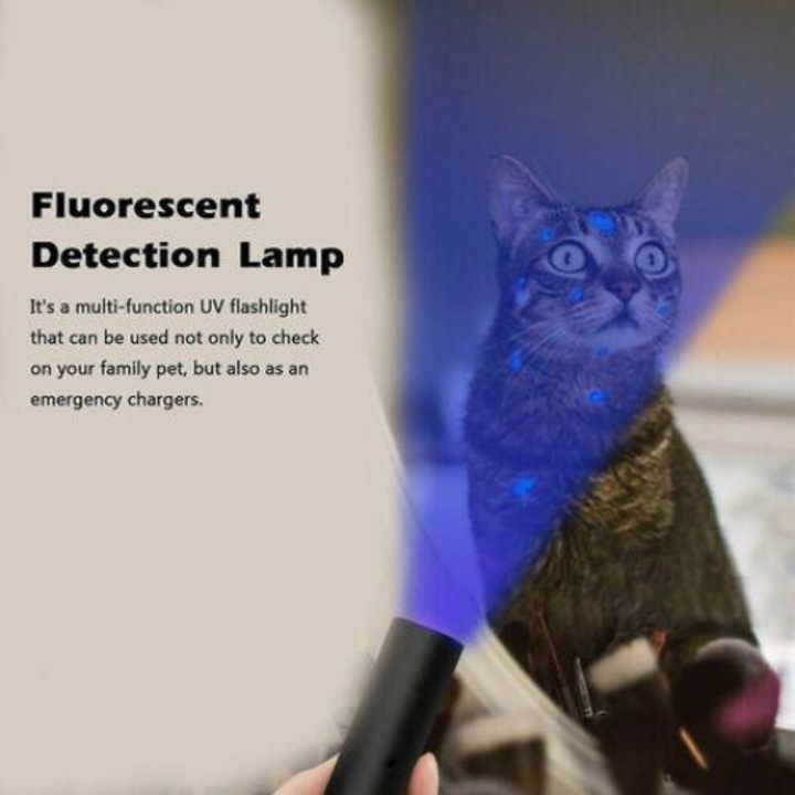 UV lámpa bőrgombára, Gombateszt lámpa, 365nm, USB töltésű UV zseblámpa, Fluoreszcencia detektáláshoz, Bőrgomba lámpa