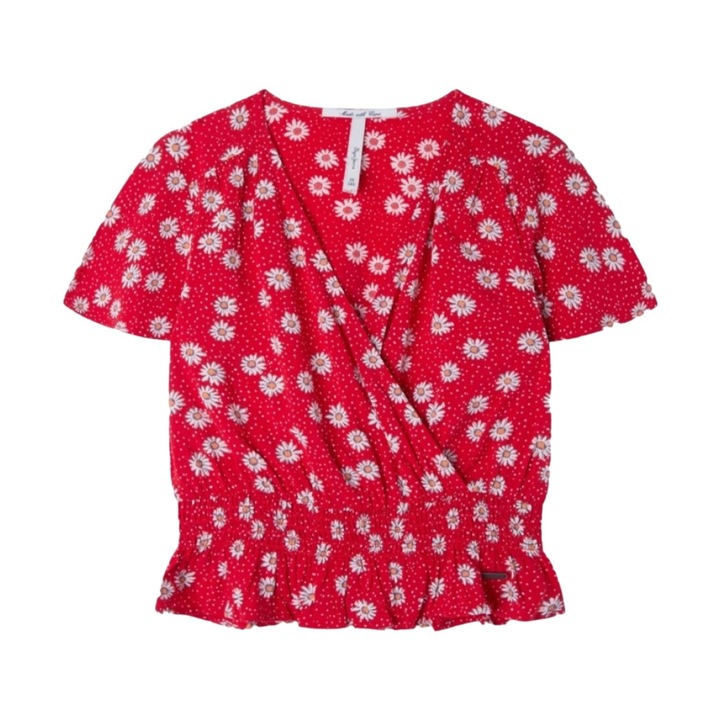 Viragmintas polo, Piros/Fehér, 164 CM