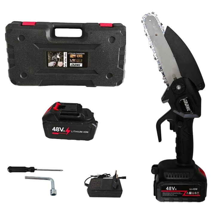 Акумулаторен трион Gerdani BG, 6 инча шина, батерия, транспортен куфар