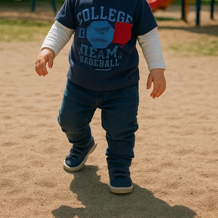 Blugi jogger cu elastic la glezna PANCO - Gaming Mode, Bleumarin Denim, pentru baietei, Albastru marin