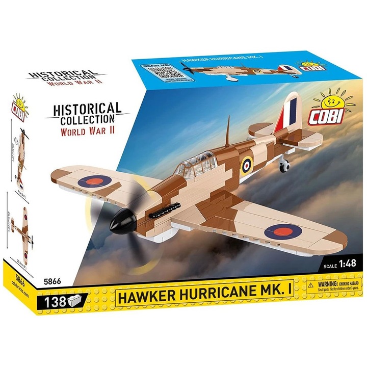 Конструктор Cobi Hawker Hurricane Mk.1, 138 части