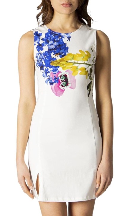 Női ruha, Desigual, poliamid/viszkóz, fehér, Fehér, L