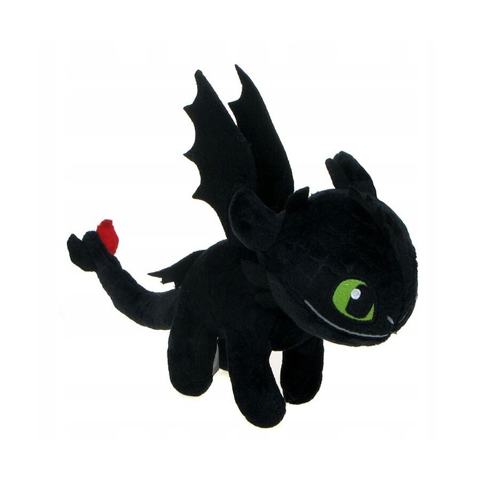 Плюшена играчка Dreamworks, Как да си дресираш дракон, Беззъба, Нощна фурия, 22 см
