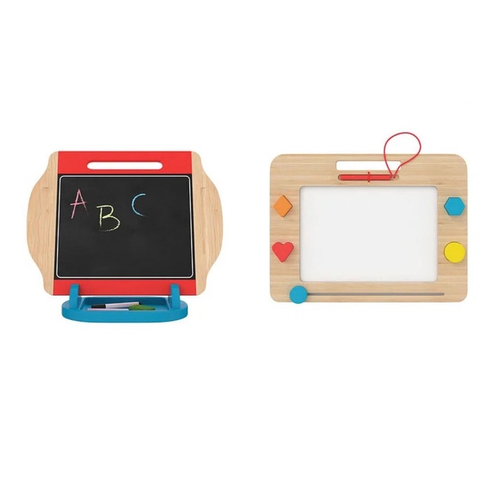 Tabla educationala cu 2 fete din lemn Playtive