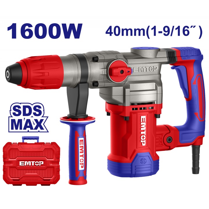 Elektromos kalapács 1600W, 10.0J, szállítódoboz