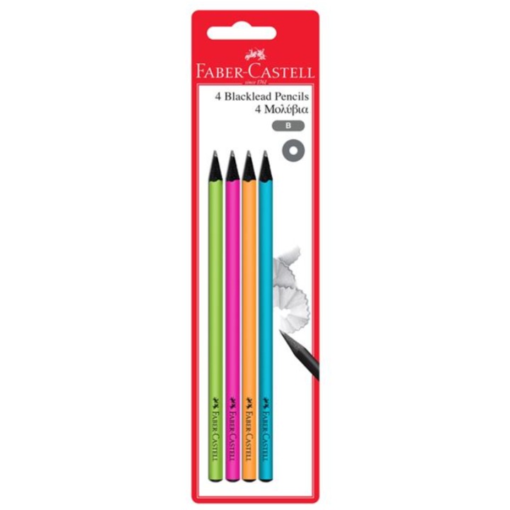 Цветни моливи Faber Castell B - 4 бр