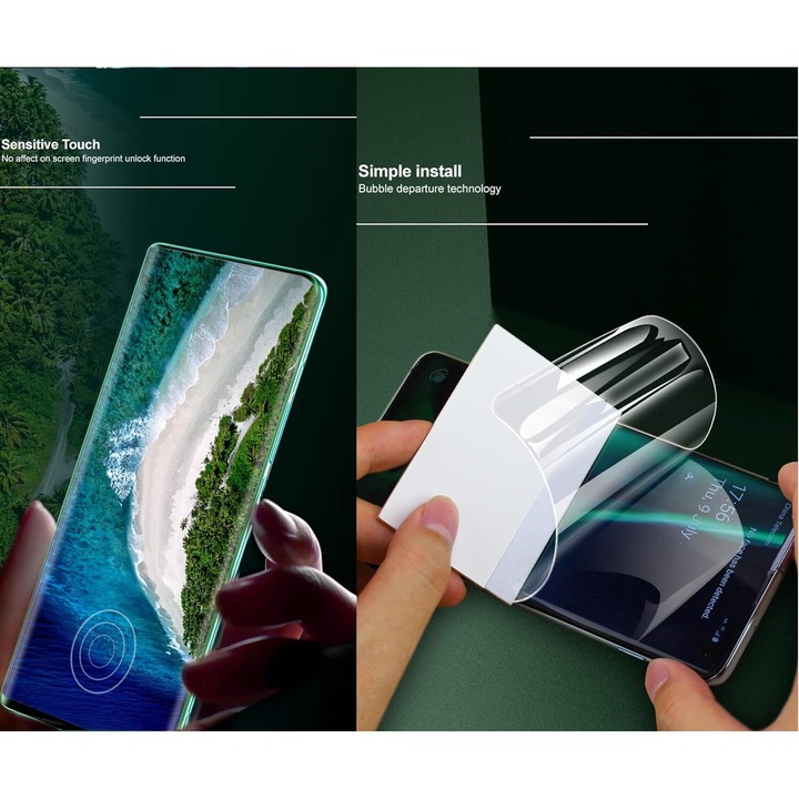 Комплект от 3 бр. Прозрачно фолио за дисплей за LG Optimus 3D Max P720, протектор за екран на телефон Hydrogel AntiShock Front, гъвкав, изцяло залепващ, силикон, пълен комплект за бърз монтаж