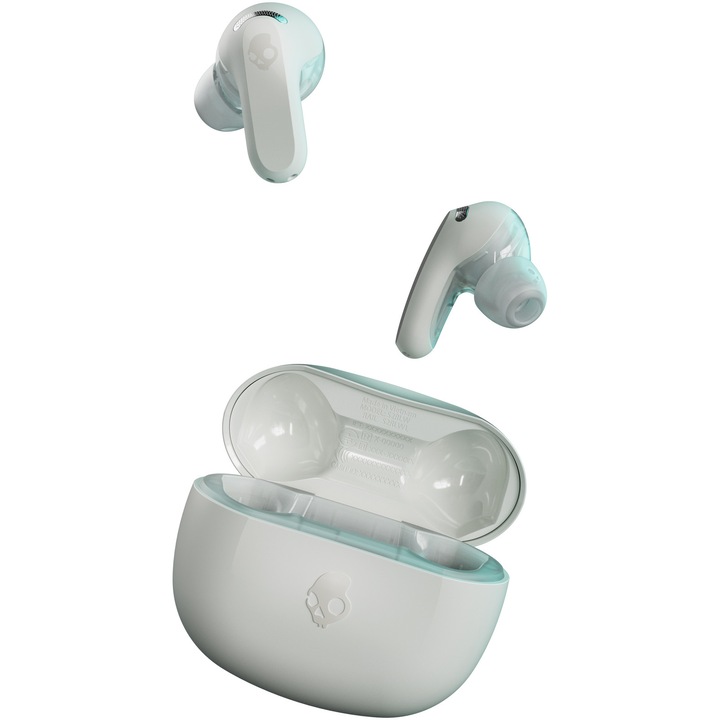 Слушалки In-Ear Skullcandy Rail ANC, True Wireless, Bluetooth, Активно шумопотискане, Bone Orange Glow