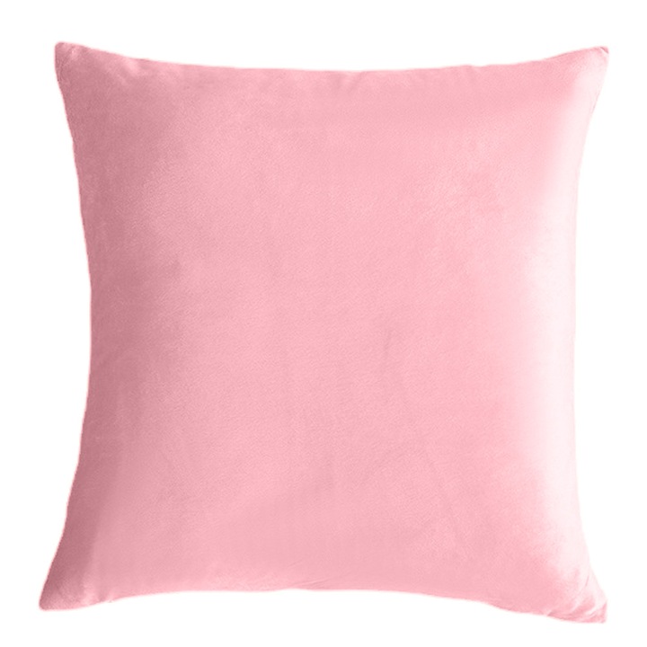 Dekoratív bársony párnahuzat, rózsaszín, 40x40cm, szett