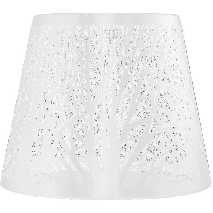 Abajur modern din fier forjat, 19x15x13cm, design cu model de copac, montare E27/E26