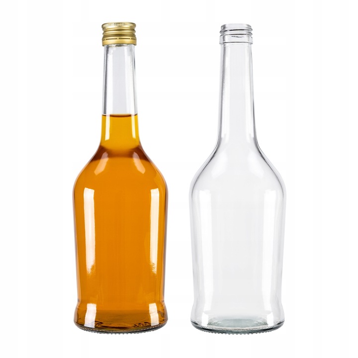 Комплект стъклени бутилки с капачка, SuperButelki, стъкло, 500 мл, висококачествена изработка, лесни за почистване, издръжливи, височина 24.5 см, диаметър 7.5 см, многоцветни