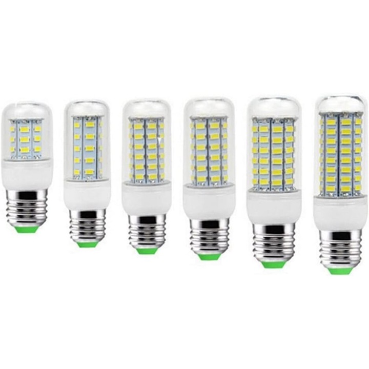 LED царевична крушка SMD5730 E27 с 24, 60, 48, 56, 69, 69, 72 светодиода, 7W, 12W, 15W, 20W, 25W. LED лампа за осветление