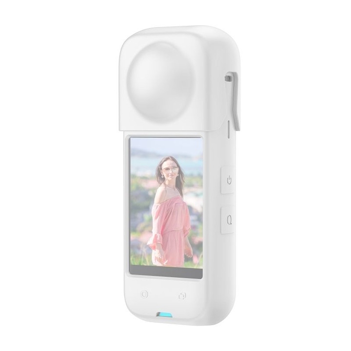 Szilikon tok és lencsevédő kupak Insta360 X4-hez, fehér, Puluz, PU985W