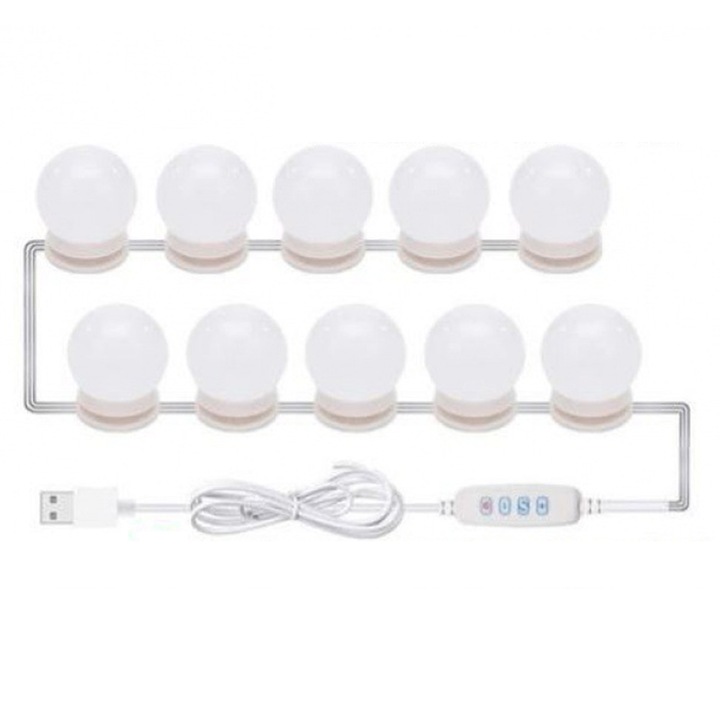 Glowing Grace LED Kit, 3 режима на светене, автоматично вкл./изкл., памет, многоцветен, за баня, огледало, гардеробна