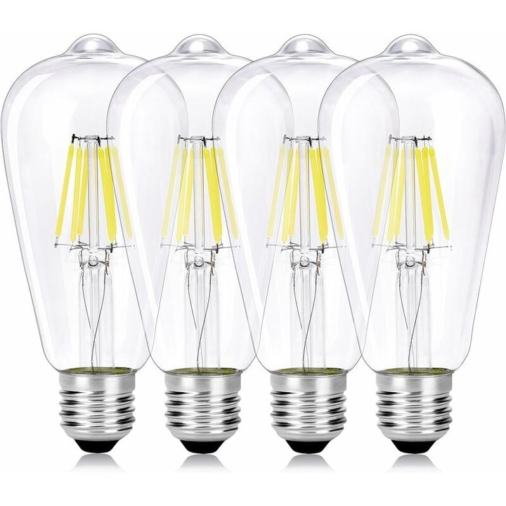 LED крушка E27 6W Винтидж Едисон, 6000K, 600 LM, комплект от 2