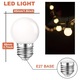 Комплект LED крушка, сферична форма, E27, 1 W, студено бяло, 10бр.