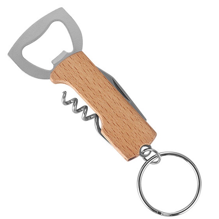 Tirbuson personalizat, Tirbuson multifunctional, Otel inoxidabil rezistent la rugina cu cutit pliabil pentru uz casnic si exterior, Cadou personalizat pentru iubitorii de vin, barmani si gazde (14 cm)