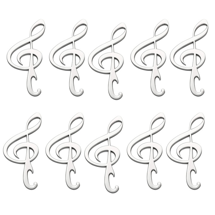 Преносим отварачка за бутилки с рядък дизайн, идеален за сватбени подаръци или музикални сувенири за парти, елегантна подаръчна опаковка с ключ сол и пиано, полирано сребърно покритие, функционално изкуство за всеки повод