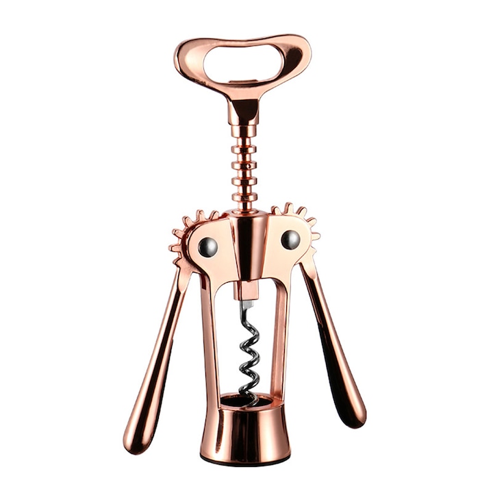 Deschizator de vin din aliaj de zinc, fara dopuri sparte, asigurat de inginerie de precizie, design ergonomic pentru utilizare confortabila