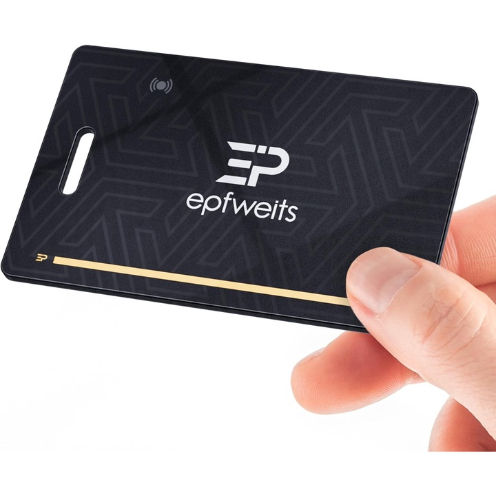 Intelligens kártya, Wallet elvesztést gátló eszköz, Bluetooth lokátor vezeték nélküli töltéssel, csengő, 1,6 mm, 60 m, csak Apple iOS Find My rendszerhez