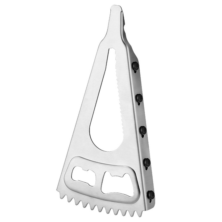 Rozsdamentes acél sörnyitó, AMRINUGL, ergonomikus kialakítás, kompakt, 2,5 cm-4 cm-es kupakokhoz