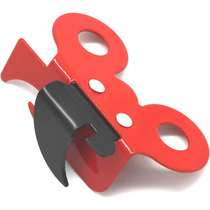 Jormftte konzervnyitó, kézi, 2 az 1-ben, rozsdamentes acél, piros