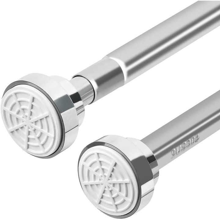 Bara extensibila pentru perdea de dus 60-100cm, din otel inoxidabil, fara gaurire, design modern, multifunctional