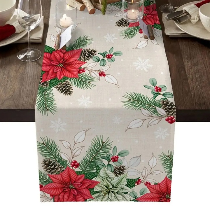 Asztalterítő, Enforose, akril anyag 13 x 72''