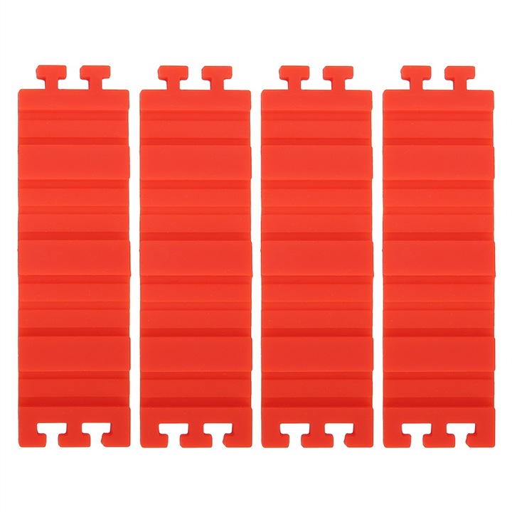 4 darabos szilikon süteményforma készlet, Jormftte, piros, 19x5.5x0.5cm