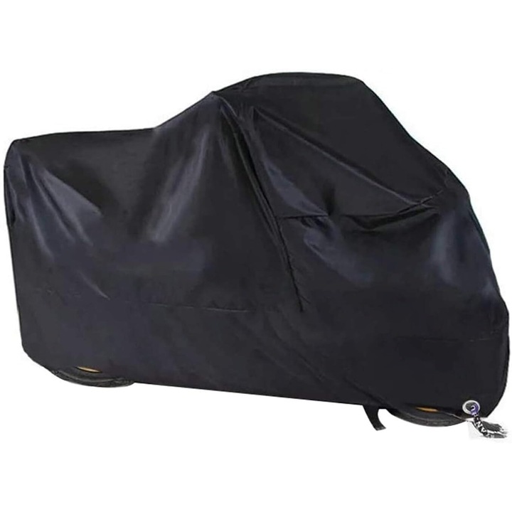 Husa protectie motocicleta, universala, impermeabila, rezistenta la rupere, 245x105x125cm, negru