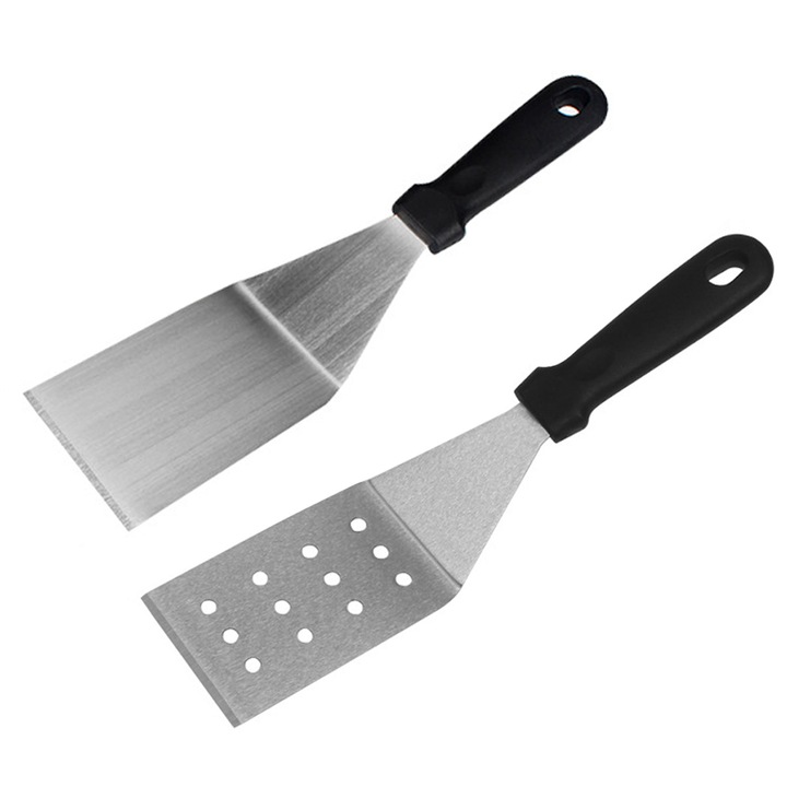 Set 2 ustensile gratar Herusi, inox, negru-argintiu, 2 piese