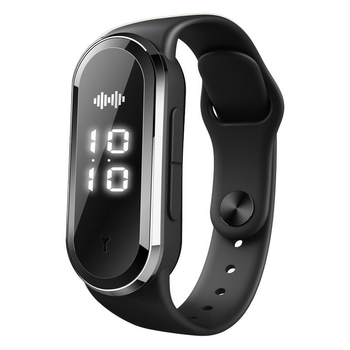 Ceas inteligent, monitorizare a starii de sanatate, durata de viata puternica a bateriei, rezistent la apa, apelare Bluetooth, sunet 3D, ecran HD, asistent ai, 100+ stiluri de cadrane, negru