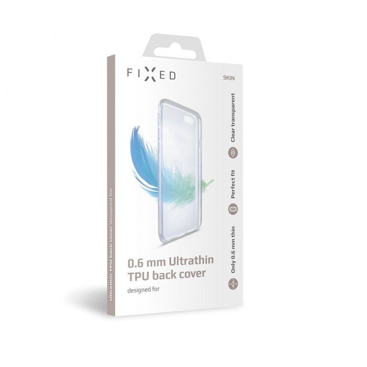 FIXED Ultravékony TPU gel hátlapi tok Apple iPhone 11-hez, 0.6 mm, átlátszó, 172029, Mobiltelefon tok