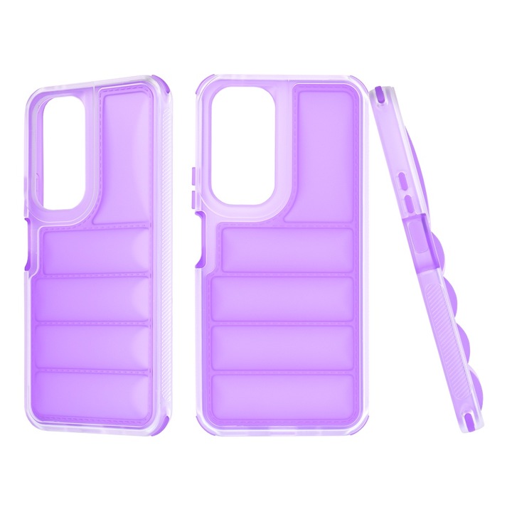 Husa compatibila cu Honor 90 Lite, RAO Protection, Wave Shield, R88, Plastic, Violet