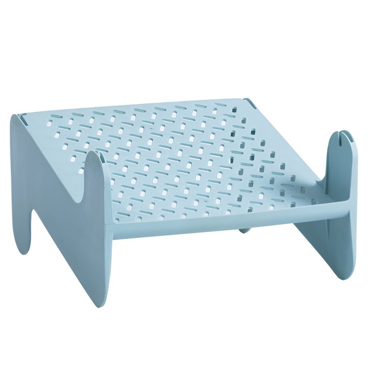 Suport pentru Pantofi, Leski, cu Doua Straturi, Organizator, Antiderapant si Durabil, 26x24.8x16 cm, Albastru
