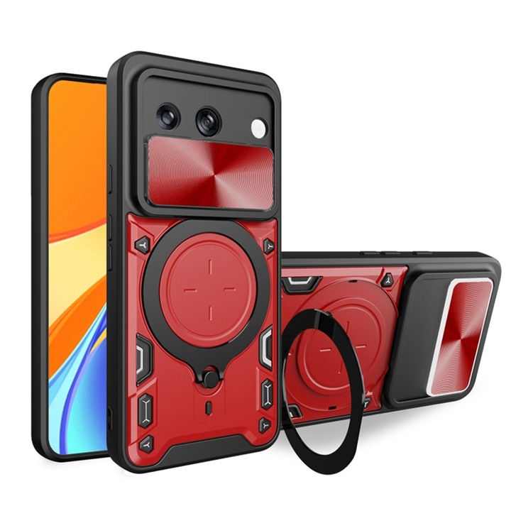 Tok Google Pixel 8a telefonhoz – Techsuit CamGuard Pro – piros
