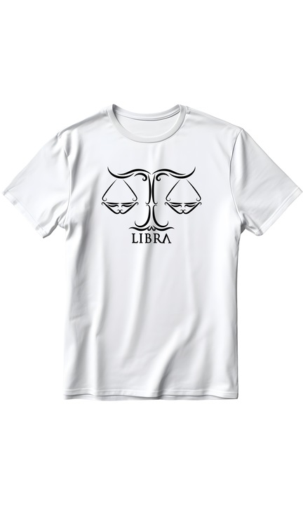 Férfi póló Cancer Zodiac modellmintával, pamut, fekete, Fehér