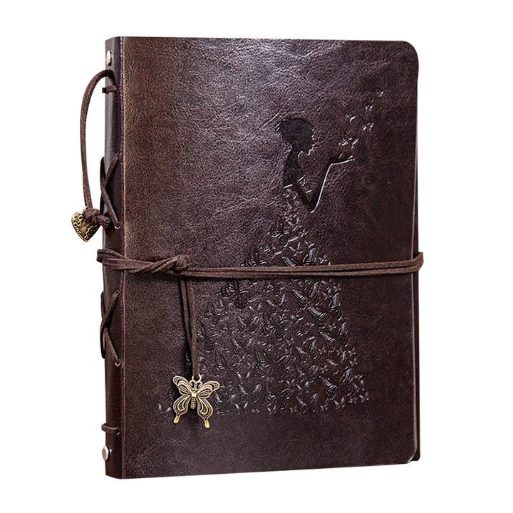 Албум за снимки Scrapbook Cozevdnt, кожа, 30 листа, кафяв, 22x18 см