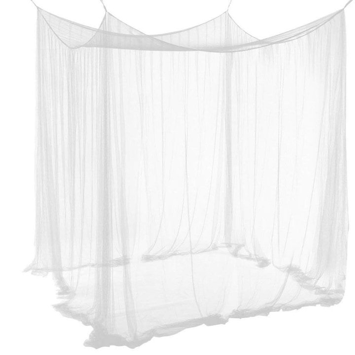 Plasa de tantari protectie pat cu 4 colturi, protectie impotriva insectelor, 210x190x240cm, poliester