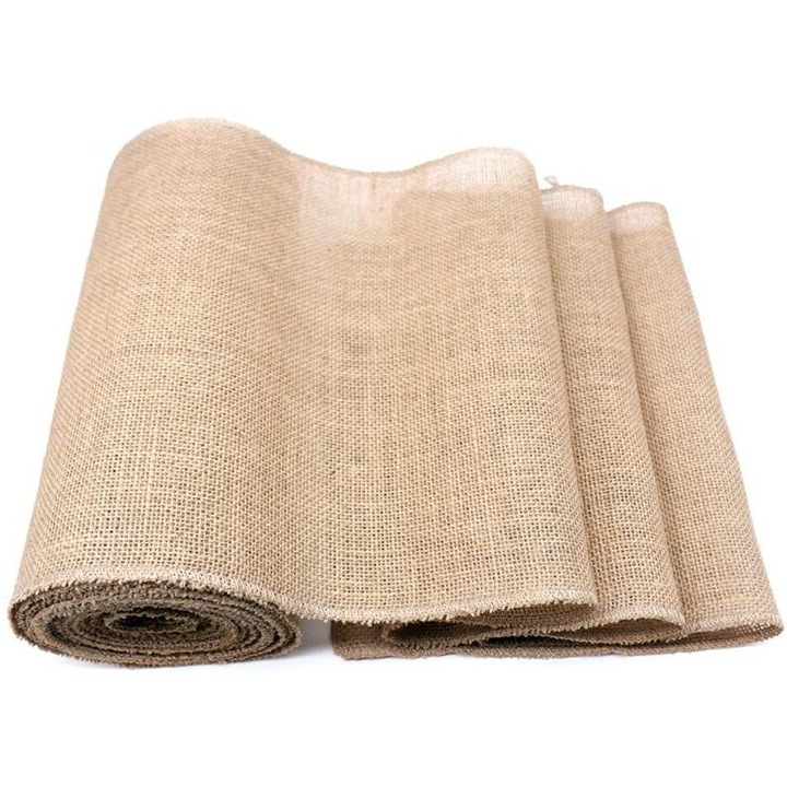 Proiecte de artizanat cu tesatura naturala din panza de sac, material moale si durabil pentru decorarea casei in stil ferma (utilizari multiple)