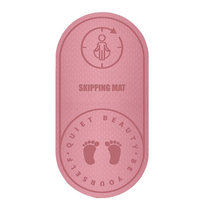 Saltea fitness, TPE, antiderapanta, izolare fonica, 12.6 x 6 cm, roz