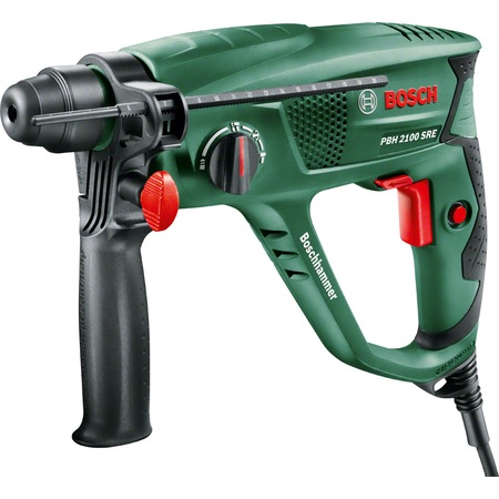Ciocan rotopercutor Bosch PBH 2100 SRE Compact, 550 W, 1450 RPM, 1.7 J, 20 mm, Accesorii + Geanta