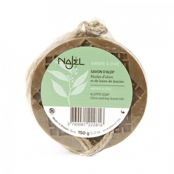 Sapun de Alep Najel cu ambra si lemn de agar (oud), Najel, 150g Sapun de Alep Najel cu ambra si lemn de agar (oud), Najel, 150g