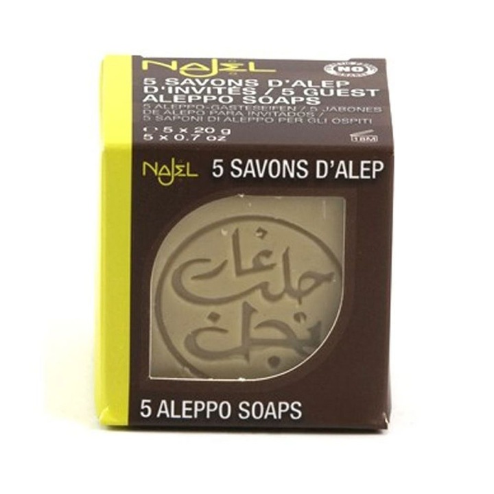 Sapun de Alep Najel 12% pachet 5x20gr, Najel, 100g