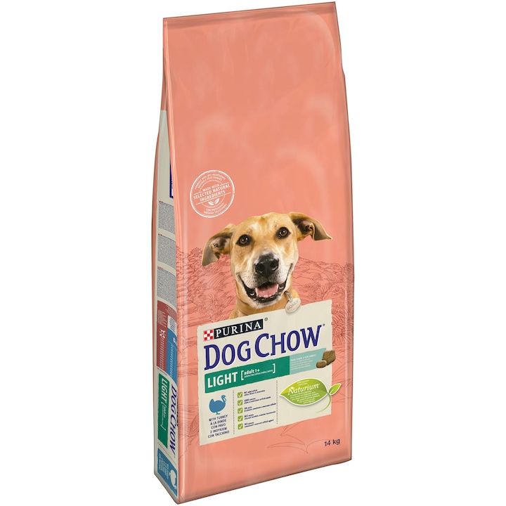 Храна за кучета Dog Chow Adult Light, Пуешко месо, 14 кг