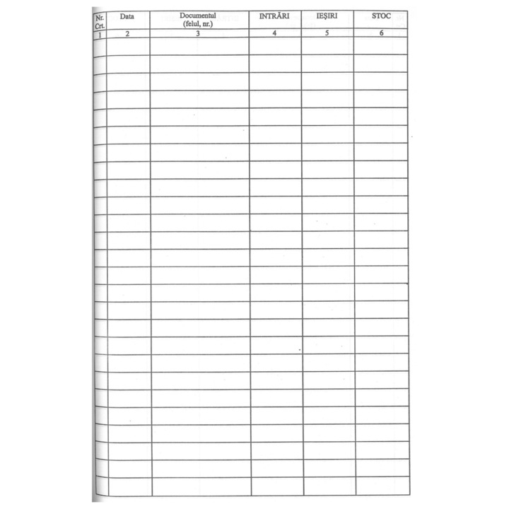 Registru stocuri, format A4, 100 file, hartie offset 60 gr/mp